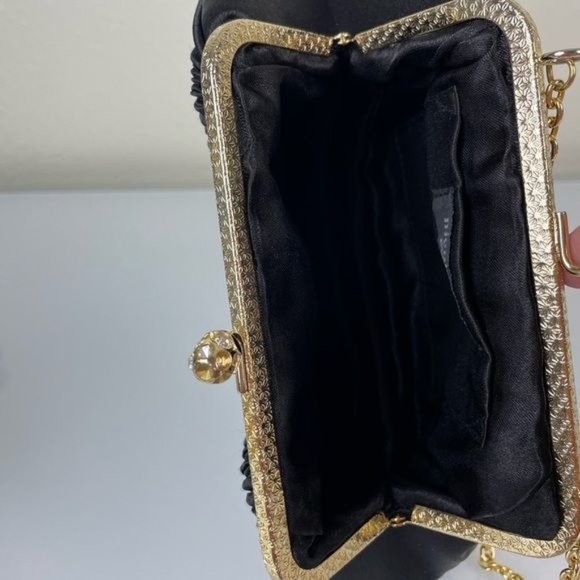 Nicole Lee Collection Clasp Closure Black Evening Purse - Picture 9 of 11